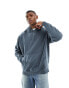 Weekday relaxed fit heavyweight hoodie in grey/green