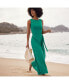 Women's Sleeveless Tie Waist Maxi Dress