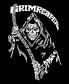 Women's Grim Reaper Word Art V-neck T-shirt
