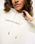 Фото #4 товара Calvin Klein Jeans archival monologo hoodie in white