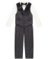 ფოტო #7 პროდუქტის Little Boys Dress Shirt, Vest, Pants and Bow-Tie, 4 Piece Set