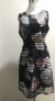 Фото #1 товара AX Paris Women's Printed Scoop Neck V Back Mesh Fit Flare Dress Black Multi 12