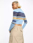 Фото #4 товара Cotton On ribbed polo cardigan in multi