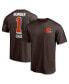 Фото #2 товара Men's Brown Cleveland Browns #1 Dad T-shirt
