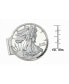 Men's Sterling Silver Diamond Cut Coin Money Clip with Proof American Silver Eagle Dollar