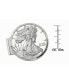 Фото #2 товара Men's Sterling Silver Diamond Cut Coin Money Clip with Proof American Silver Eagle Dollar