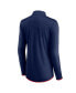 Women's Navy Cleveland Guardians Corner Quarter-Zip Top