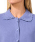 ფოტო #3 პროდუქტის Women's Lace-Collar Button-Front Cardigan