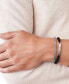 ფოტო #3 პროდუქტის Men's Double-Strand Silver-Tone Steel Bracelet