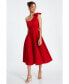 ფოტო #2 პროდუქტის Women's Scuba One-Shoulder Bow Skater Midi Dress