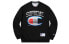 Фото #1 товара Supreme SS19 x Champion Chrome Crewneck 联名款 字母Logo印花长袖圆领卫衣 男女同款 黑色 送礼推荐 / Худи Supreme SS19 x Champion Chrome Crewneck Logo SUP-SS19-10220