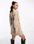 & Other Stories belted knitted dress in beige