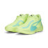 Фото #9 товара Puma Rise Nitro 37701213 Mens Green Canvas Athletic Basketball Shoes