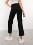 ASOS DESIGN cropped easy straight leg jean in black