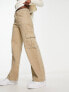 Monki cargo jeans in beige