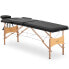 Фото #2 товара Stół łóżko do masażu drewniane przenośne składane Toulouse Black do 227 kg czarne