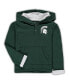 ფოტო #3 პროდუქტის Toddler Boys Green and Heathered Gray Michigan State Spartans Poppies Hoodie and Sweatpants Set