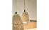 Conical seagrass ceiling lamp