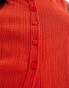 Фото #8 товара ASOS DESIGN textured button through tank top in red