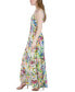 Women's Printed Sleeveless Tiered Maxi Dress