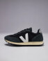 VEJA Rio Branco suede trainer in black white oxford grey alveomesh