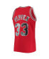 Фото #4 товара Men's Scottie Pippen Red Chicago Bulls 1997-98 Hardwood Classics 75th Anniversary Diamond Swingman Jersey