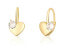 Delicate gold-plated earrings Heart with zircon SVLE1513XH2GO00