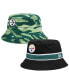 Men's Black Pittsburgh Steelers Reversible Bucket Hat