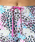ფოტო #3 პროდუქტის Women's Spring Leopard Printed Capri Pajama Pants