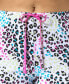 Women's Spring Leopard Printed Capri Pajama Pants