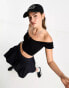 Cotton On tie front short sleeve crop top black