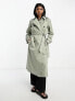 ASOS DESIGN longline trench coat in light khaki