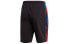 Фото #2 товара adidas originals三叶草 3D WV Short 彩色Logo不对称撞色条纹休闲运动短裤 男款 黑色 / Шорты Adidas originals 3D WV Short Logo GJ6743