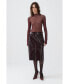 Фото #3 товара Women's Faux Leather Pencil Skirt