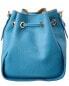 Фото #2 товара Persaman New York #1113 Leather Bucket Bag Women's Blue Os