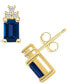 ფოტო #1 პროდუქტის Sapphire (1-3/8 Ct. t.w.) and Diamond (1/10 Ct. t.w.) Stud Earrings