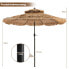 Фото #8 товара Садовый зонт costway Sonnenschirm Hawaii 270 cm, Strohschirm