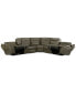 Фото #2 товара Hansley 6-Pc Zero Gravity Leather Sectional with 2 Power Recliners, Created for Macy's