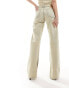 Weekday Arrow co-ord low waist straight leg jeans with hem split in sun bleached light blue wash