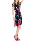 Фото #3 товара Petite Printed Tied-Side Fit & Flare Dress