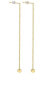 Long gold-plated earrings with a ball