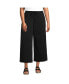 ფოტო #3 პროდუქტის Plus Size Sport Knit Elastic Waist Wide Leg Crop Pants