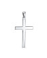 ფოტო #2 პროდუქტის Unisex Large Traditional Plain Simple Basic Religious Cross Pendant Necklace For Women Men Polished Solid .925 Sterling Silver