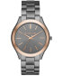 Unisex Slim Runway Gunmetal Stainless Steel Watch 44mm