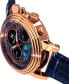 ფოტო #2 პროდუქტის Automatic Legacy Black or Blue or Brown Genuine Leather Band Watch, 44mm