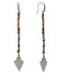 by 1928 Pewter Tone Wrapped Linear Arrowhead Earring with Crystals