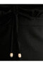Фото #18 товара Keten Karışımlı Elbise Mini İnce Askılı Drapeli Boncuklu