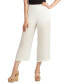 Juniors' Ruched-Front Wide-Leg Pull-On Cropped Pants