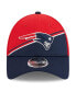 Фото #3 товара Men's Red, Navy New England Patriots 2023 Sideline 9FORTY Adjustable Hat