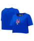 ფოტო #1 პროდუქტის Women's Royal New York Mets Painted Sky Boxy Cropped T-shirt